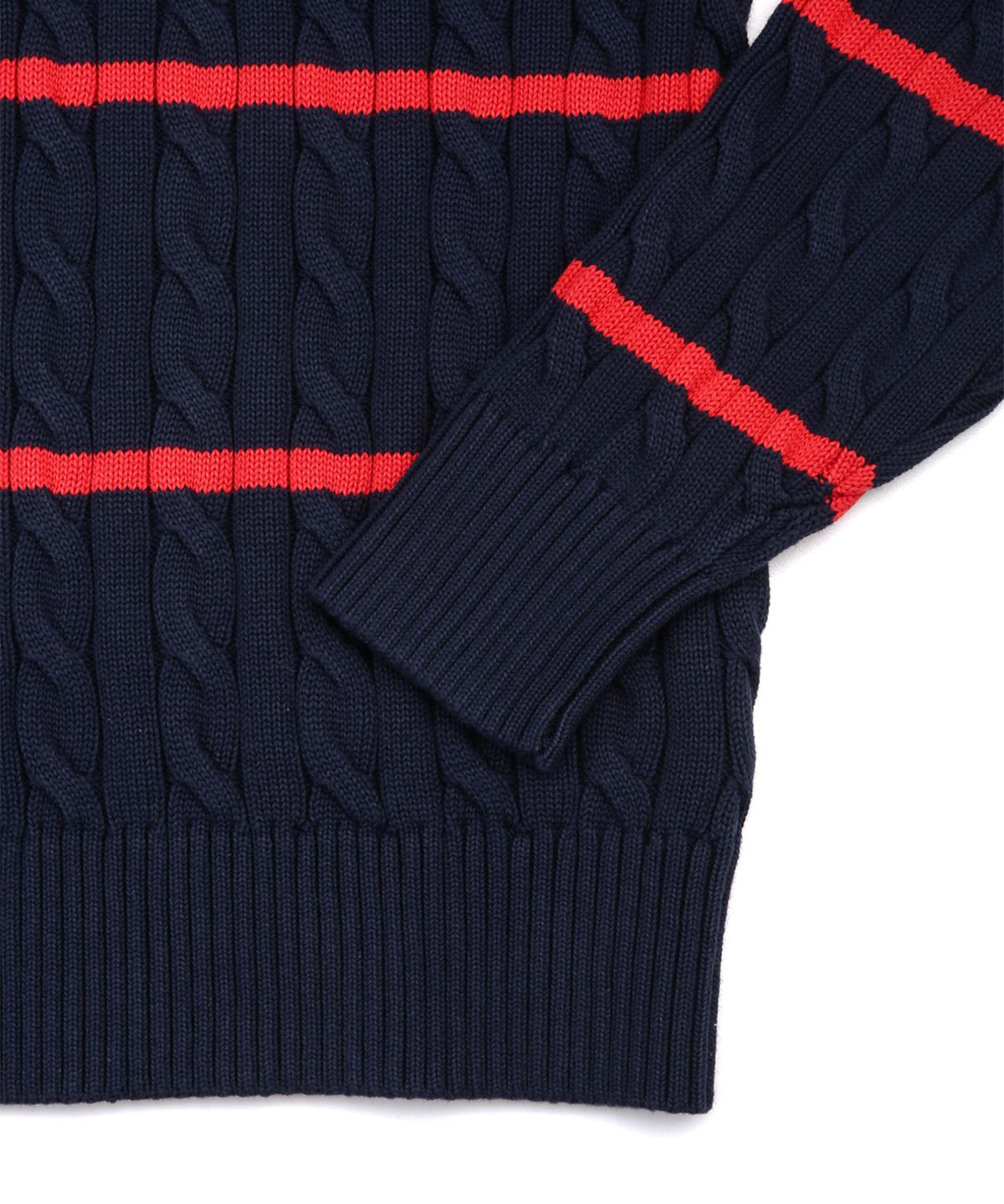 브룩스 브라더스(BROOKS BROTHERS) 스트라이프 크루넥 스웨터 (네이비) (BBWRMF8493QES)