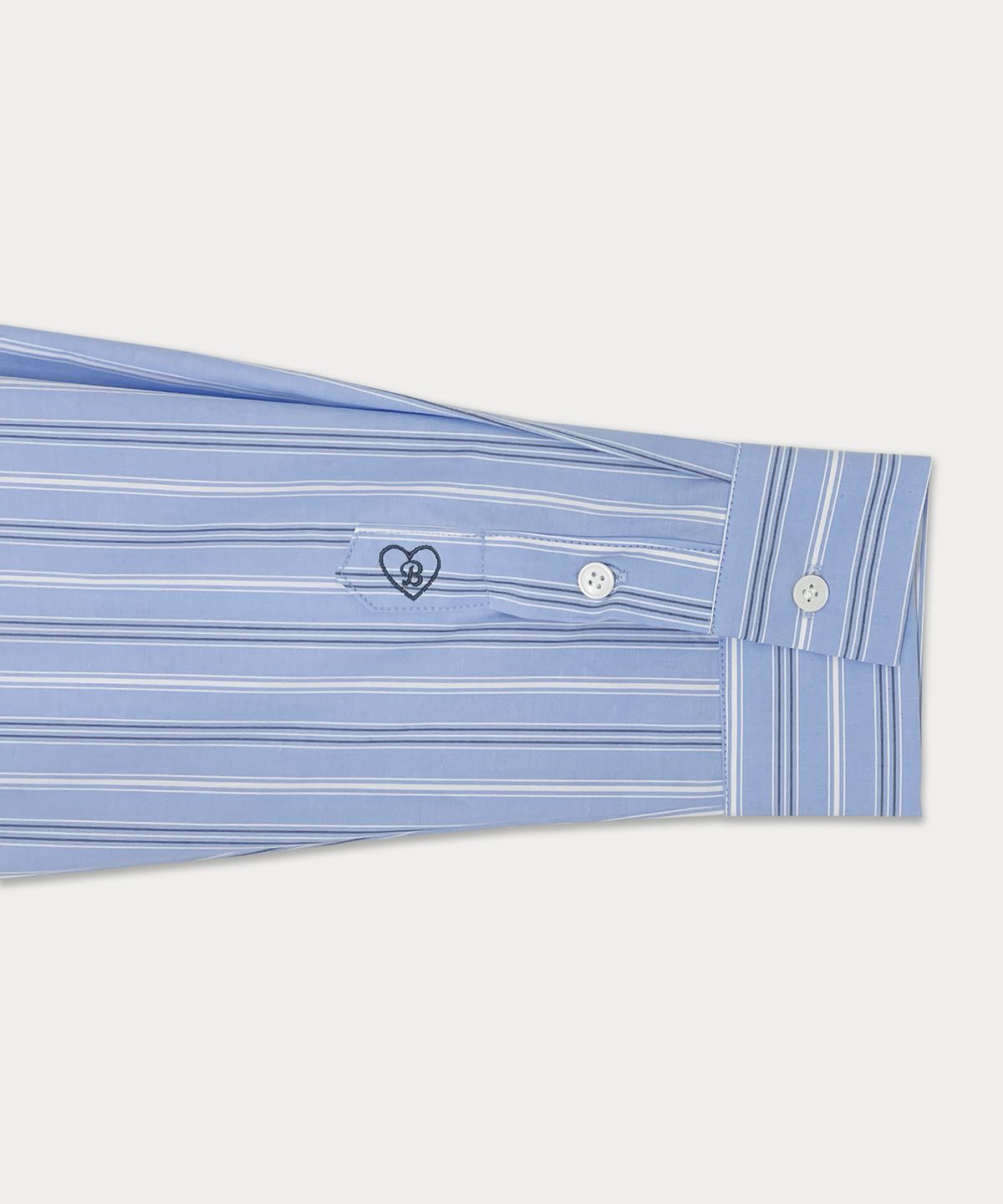 썸웨어버터(SOMEWHEREBUTTER) Classic stripe shirt - light blue