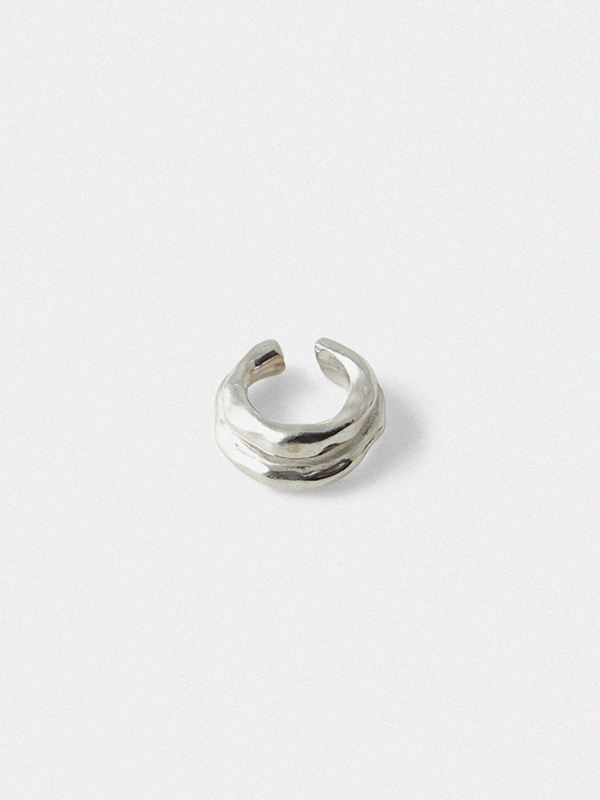 도우하브(DOUHAB) Heyuz double layered ear cuff_Silver