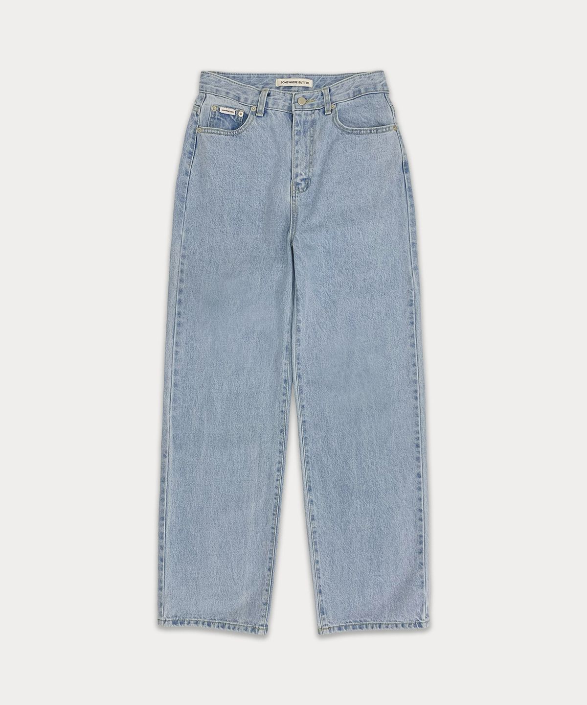 썸웨어버터(SOMEWHEREBUTTER) Ice wide denim pants - light blue