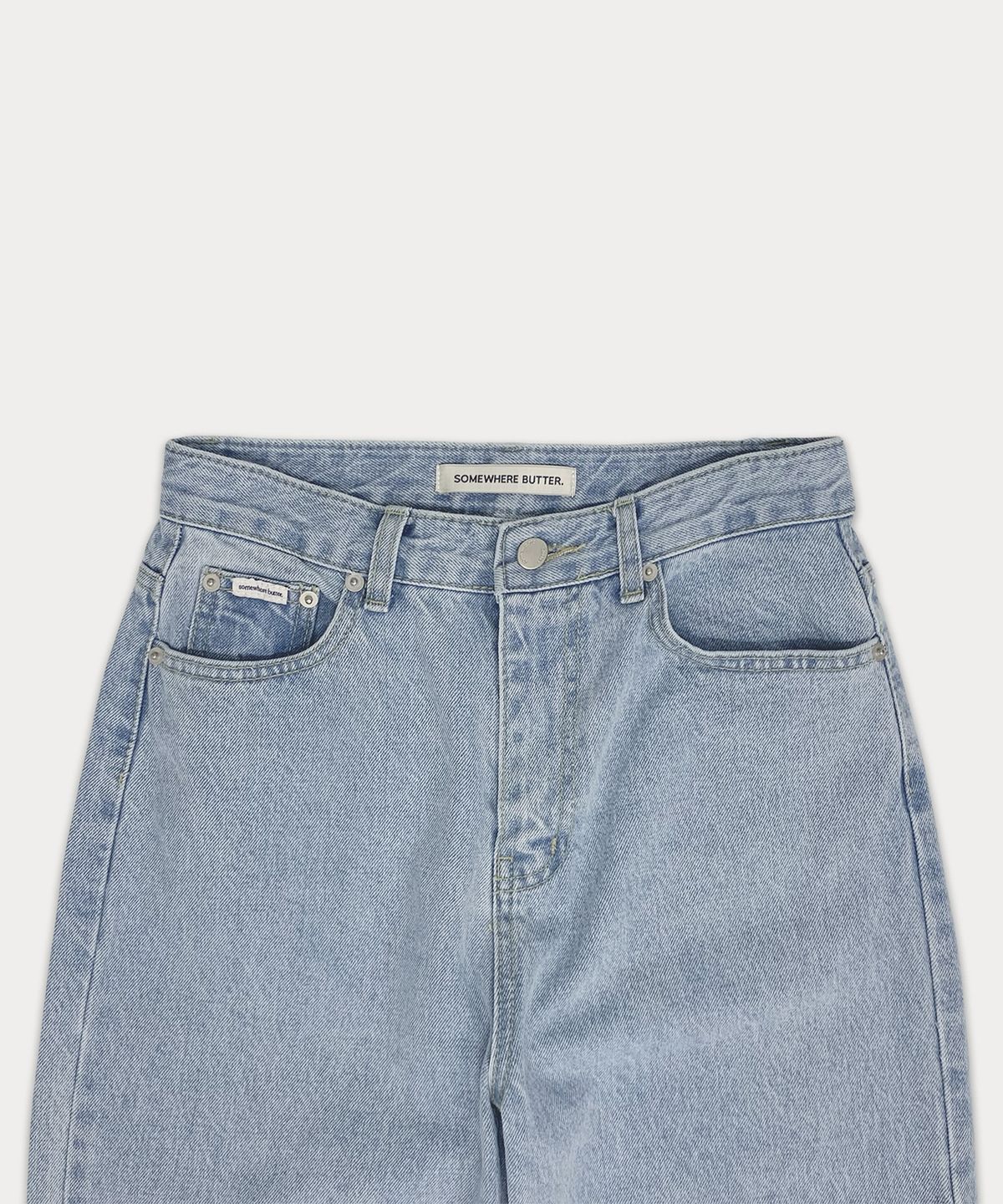 썸웨어버터(SOMEWHEREBUTTER) Ice wide denim pants - light blue