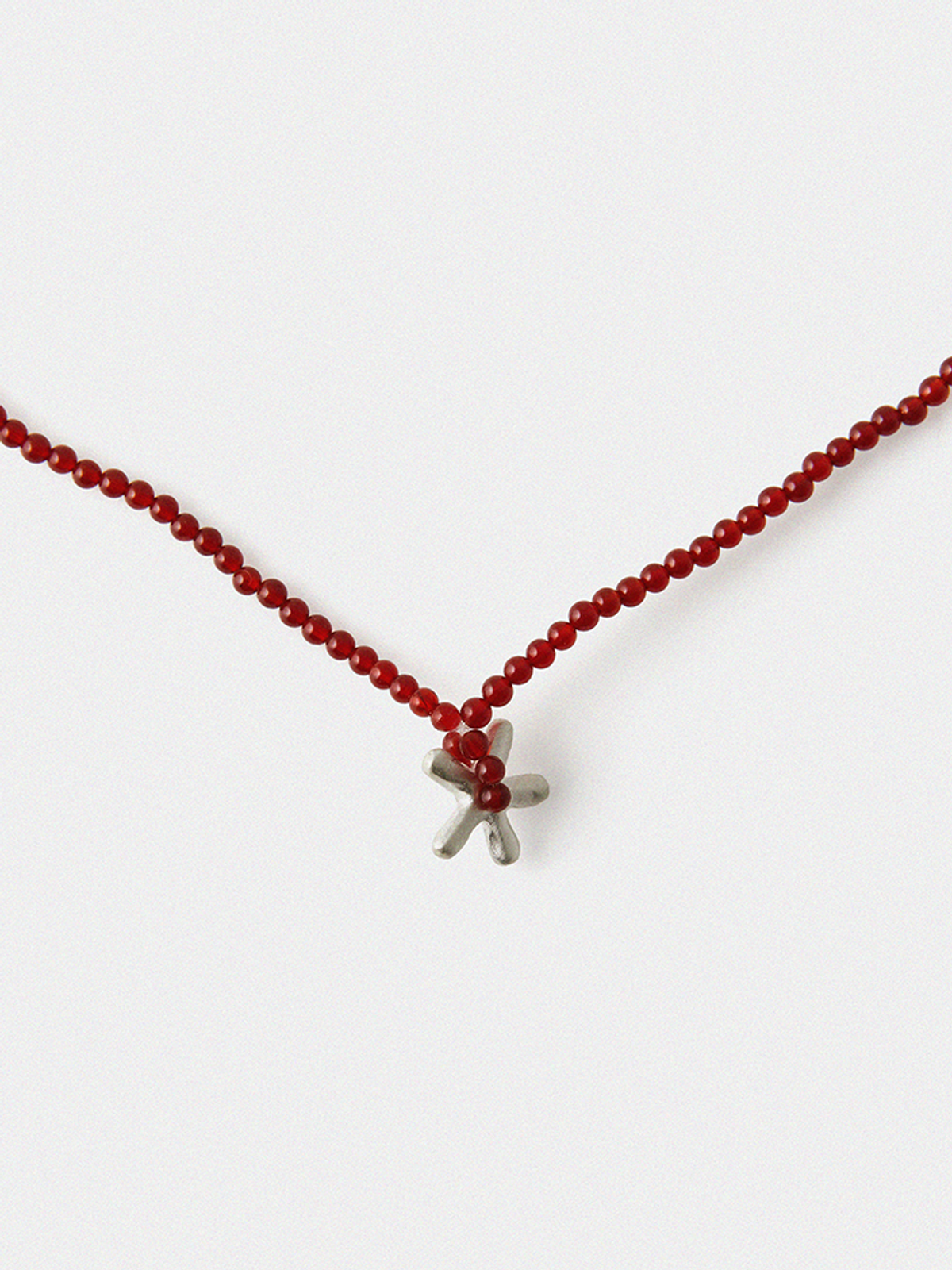 도우하브(DOUHAB) Flower bead necklace_Brown