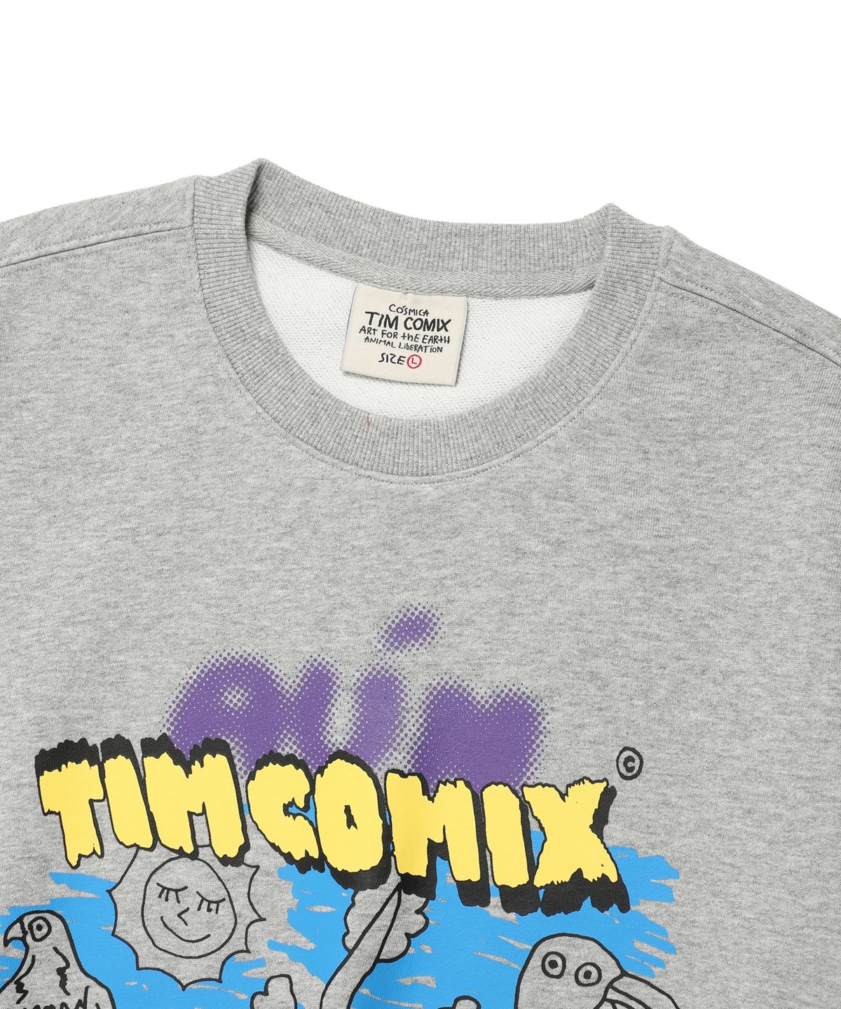 팀코믹스(TIMCOMIX) TIM ANIMAL TREE CREWNECK MELANGE GRAY - 사이즈 & 후기 | 무신사