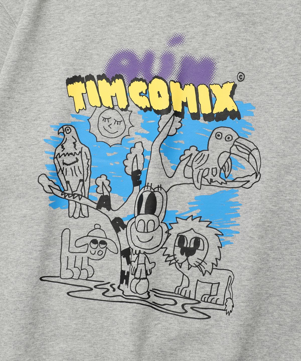팀코믹스(TIMCOMIX) TIM ANIMAL TREE CREWNECK MELANGE GRAY - 사이즈 & 후기 | 무신사