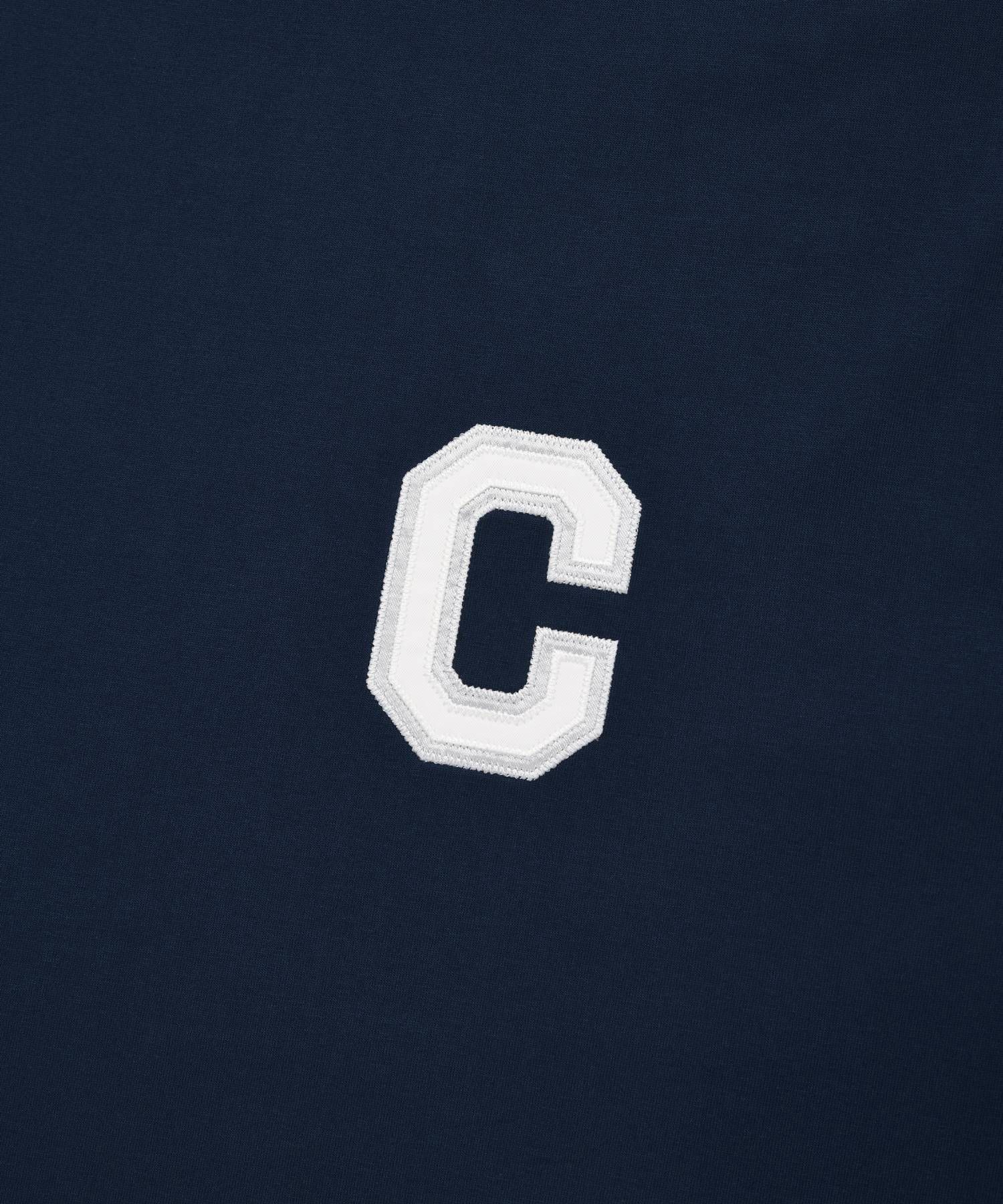 MUSINSA公式 | COVERNAT Shine C logo t-shirt navy
