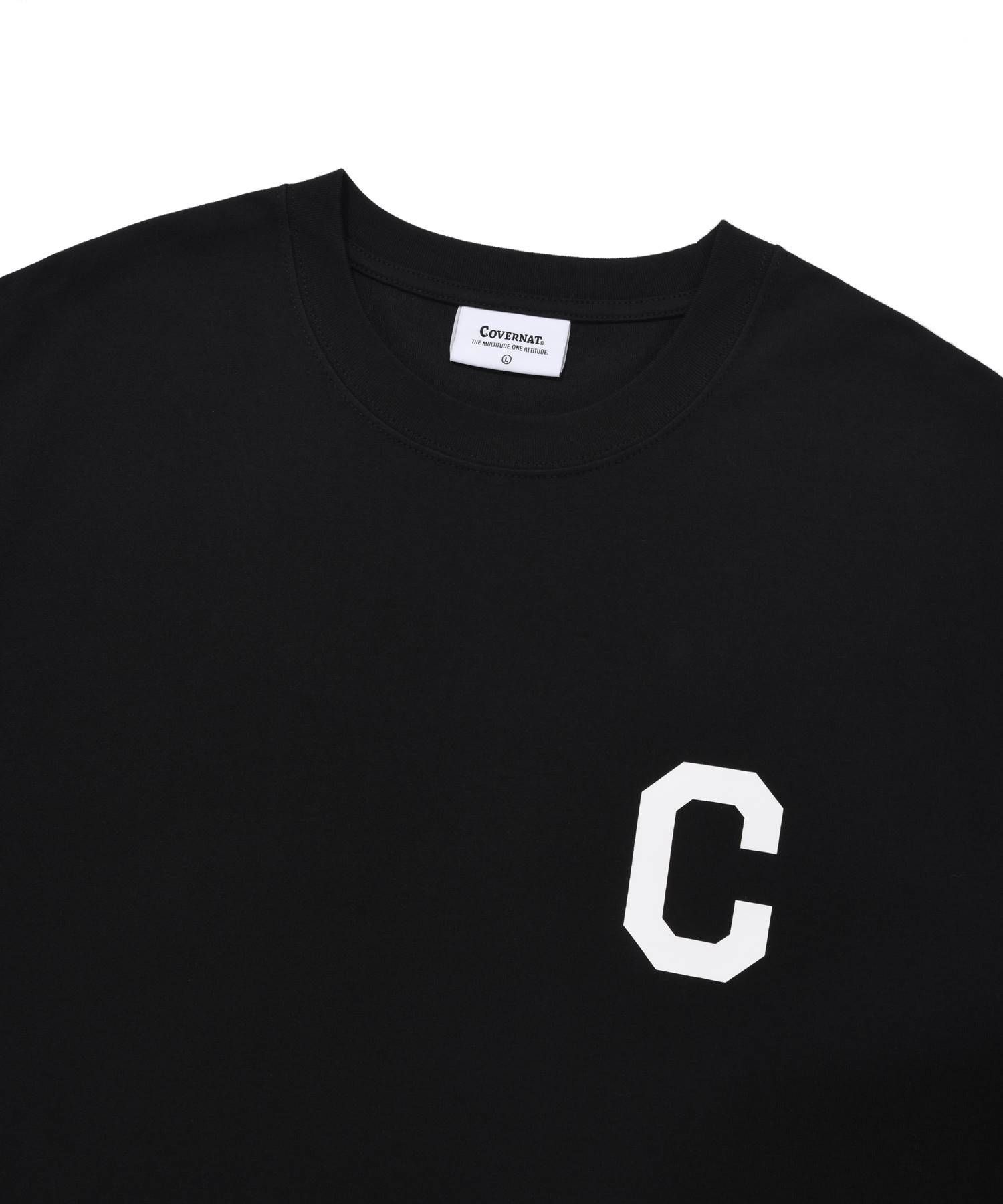 ★COVERNAT★ Cool Cotton C Logo T-Shirt Black Cool Cotton C Logo T-Shirt Black - Covernat | 60% - Asian