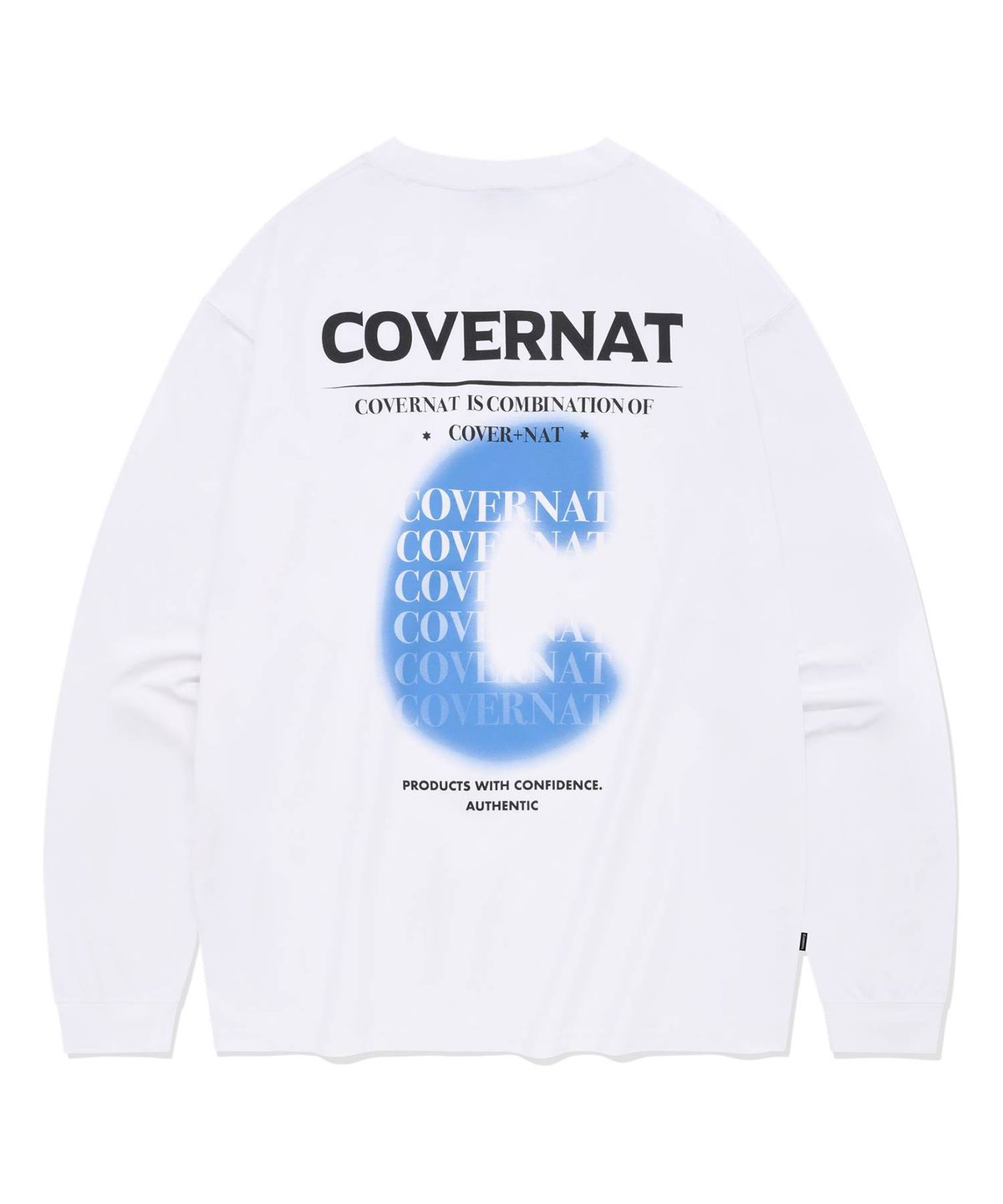 커버낫(COVERNAT) 어센틱 C 그라데이션 롱슬리브 화이트