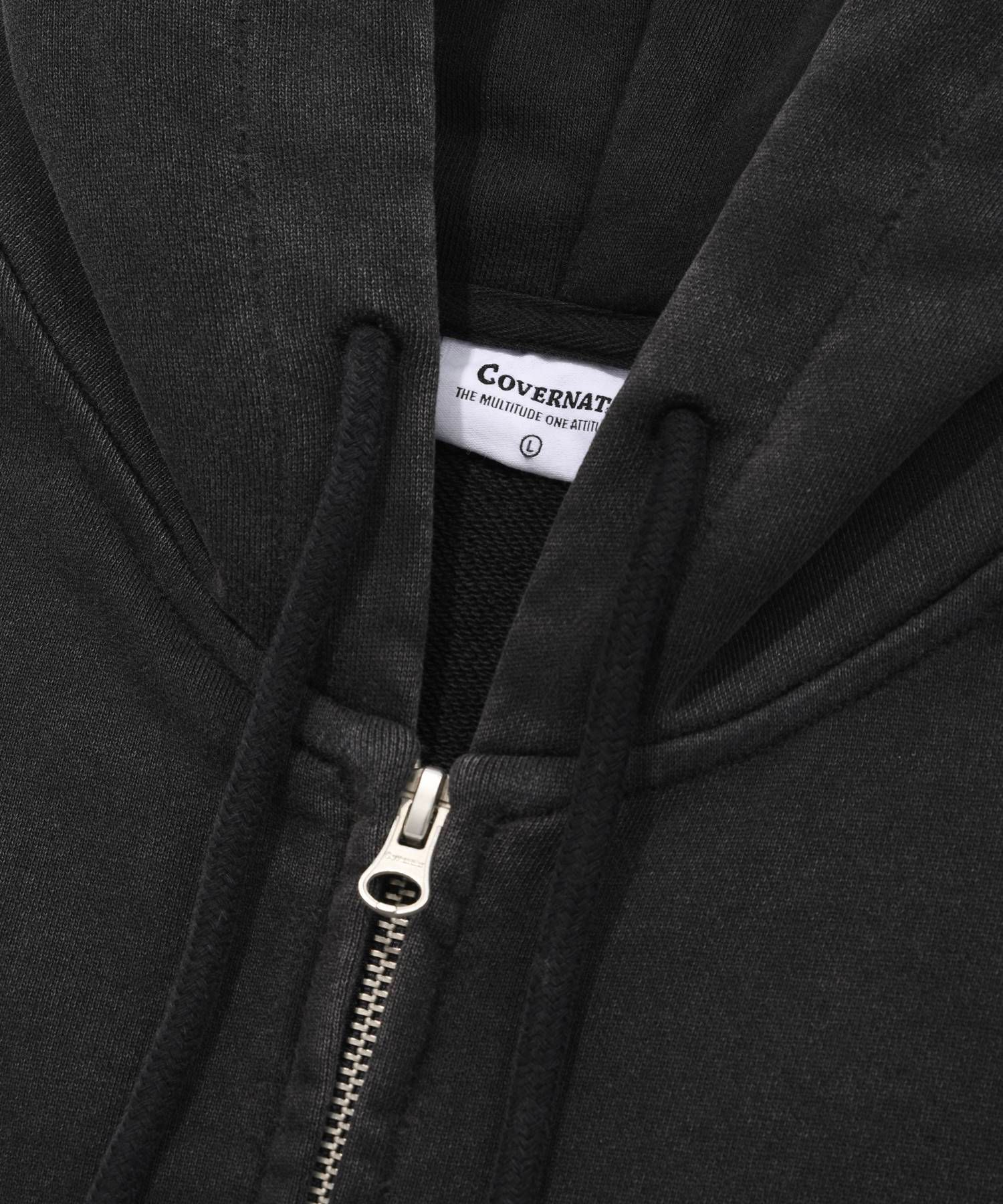 パーカー・フーディ COVERNAT Pigmented Authentic Logo Hoodie Zip-Up Charcoal MUSINSA | COVERNAT Pigmented Authentic Logo Hoodie Zip-Up