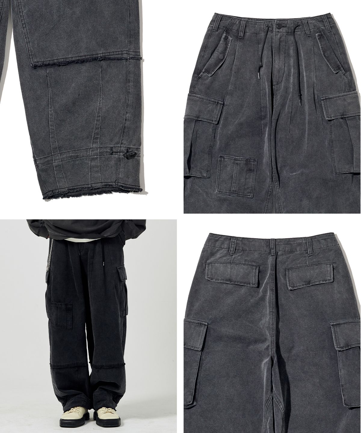 빅유니온(BIG UNION) COMBINATION JUNGLE PANTS / BLACK