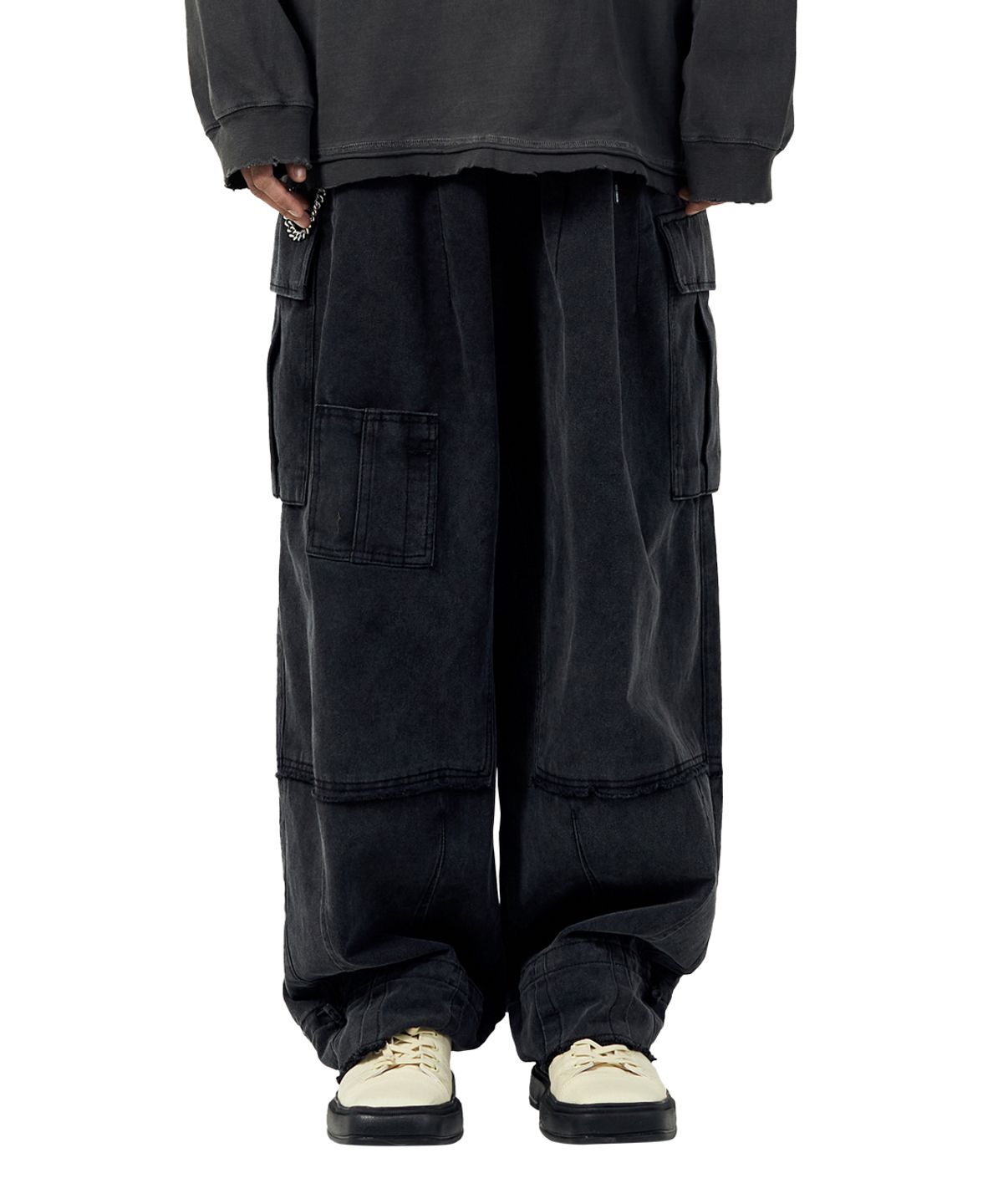 빅유니온(BIG UNION) COMBINATION JUNGLE PANTS / BLACK