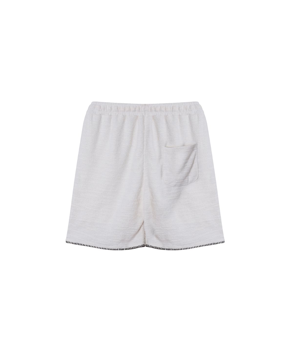 320쇼룸(320SHOWROOM) Oversized Buttonhole stitch knit banding waist shorts Ivory