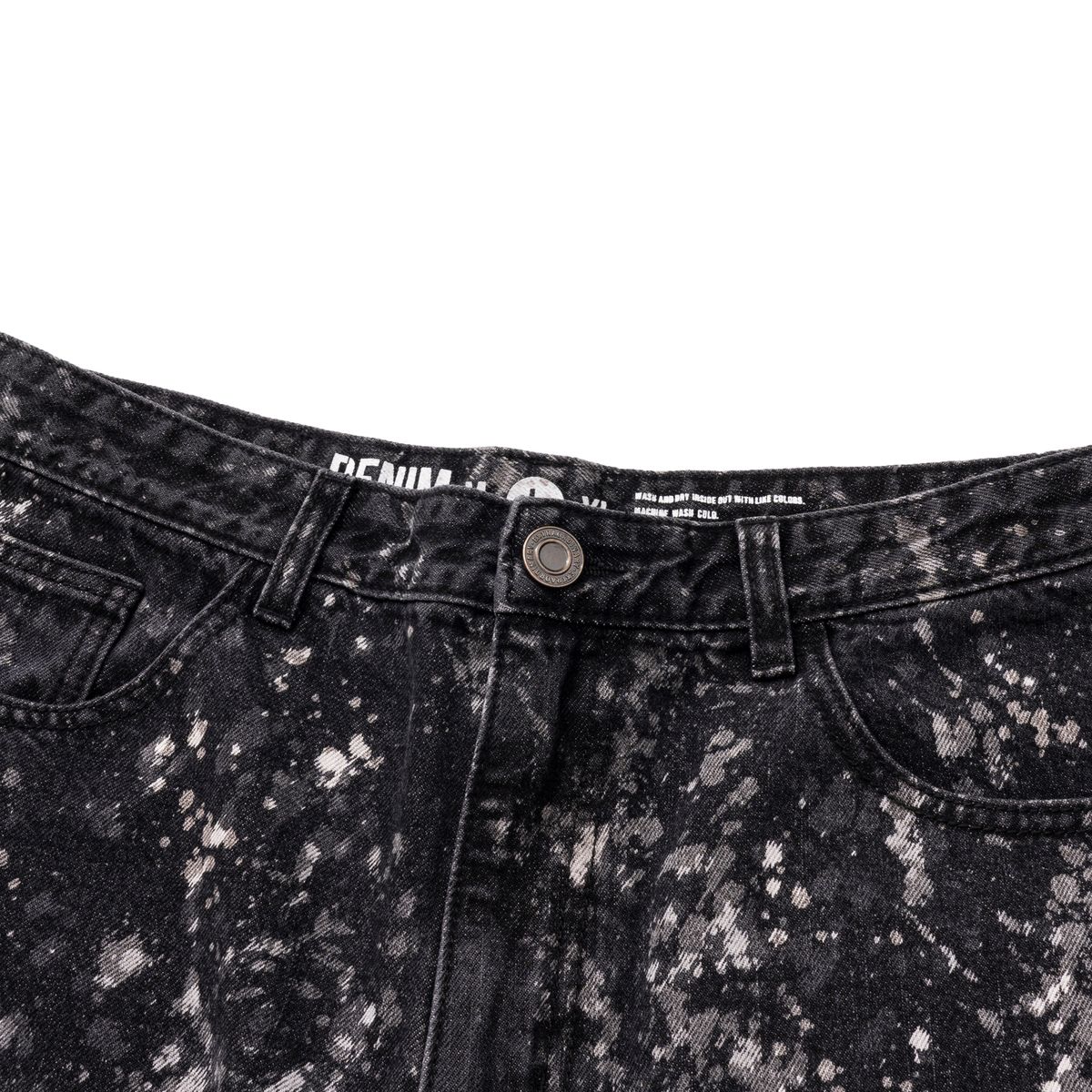 엑스트라오디너리(EXTRAORDINARY) BLEACHED DENIM PANTS  BLACK