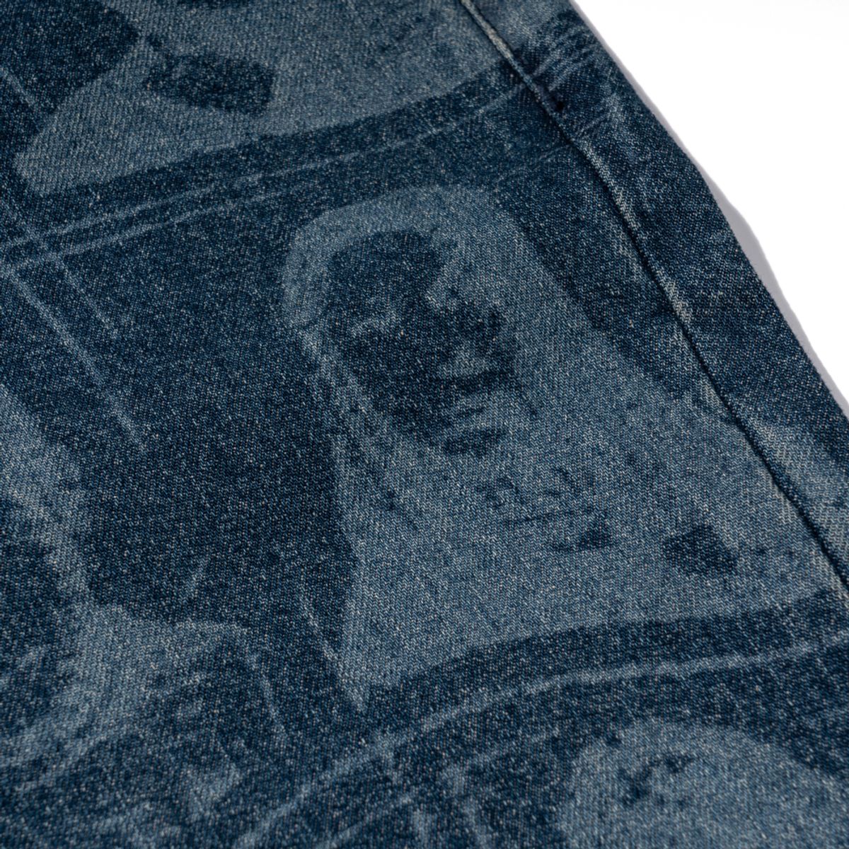 엑스트라오디너리(EXTRAORDINARY) PORTRAIT PRINTING DENIM PANTS  INDIGO