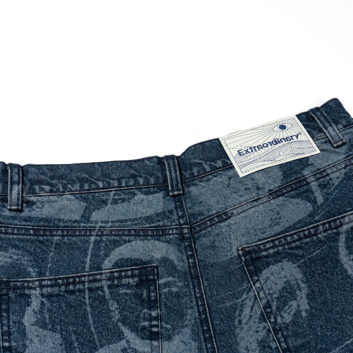 엑스트라오디너리(EXTRAORDINARY) PORTRAIT PRINTING DENIM PANTS  INDIGO