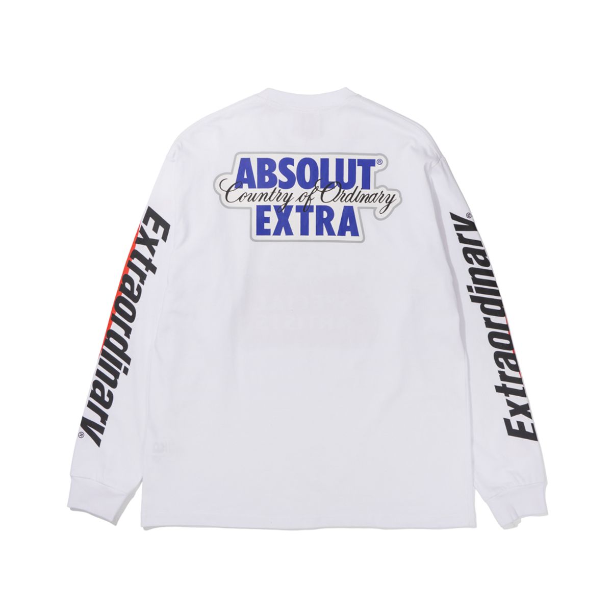 엑스트라오디너리(EXTRAORDINARY) 헤비코튼 RACING SYMBOL PRINT LONG SLEEVE  WHITE