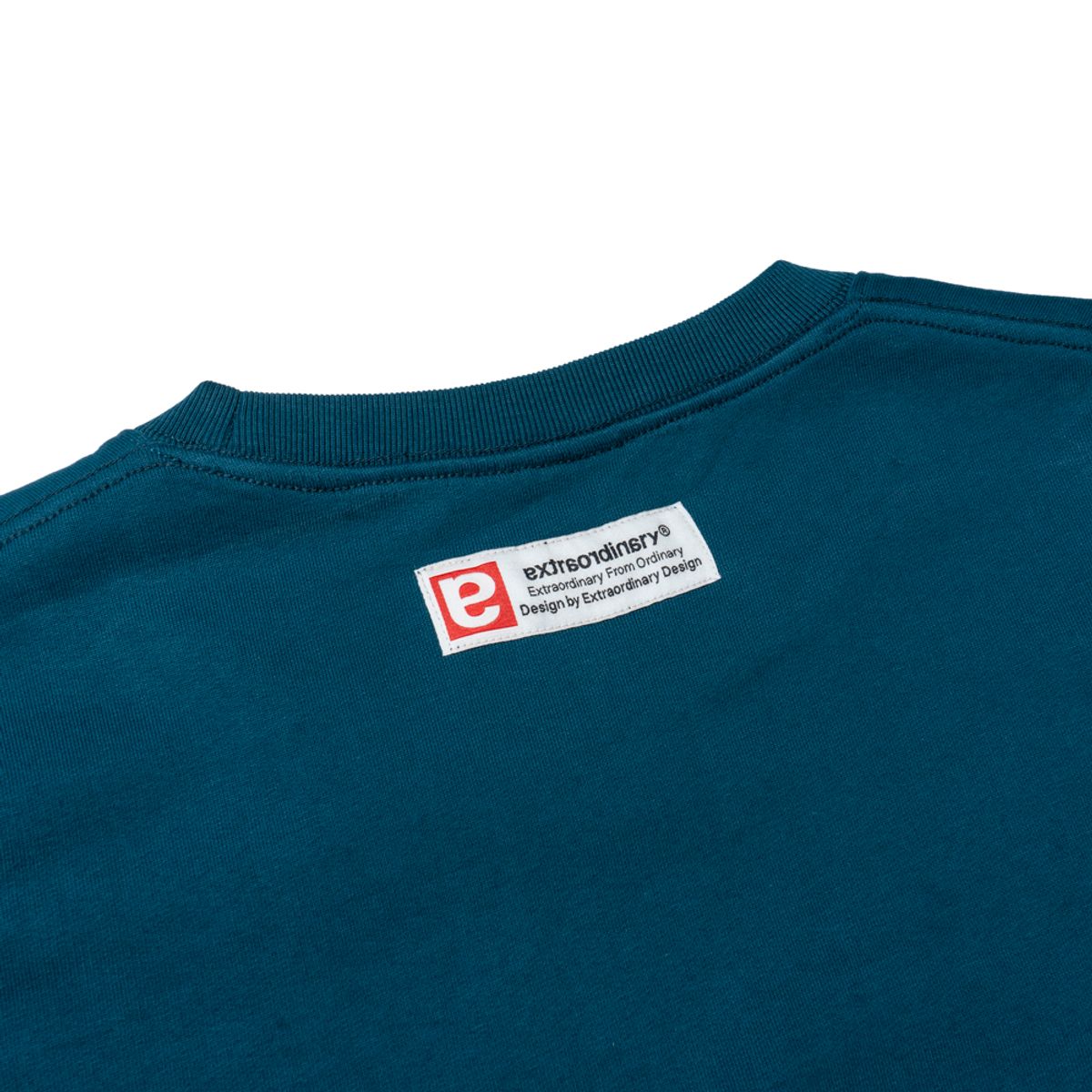 엑스트라오디너리(EXTRAORDINARY) 헤비코튼 CREEPY FAMILY DTP CREWNECK  D/GREEN