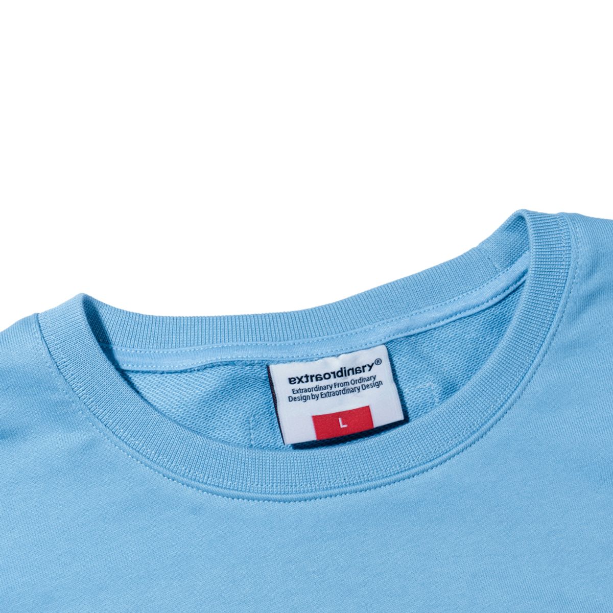 엑스트라오디너리(EXTRAORDINARY) 헤비코튼 FREAK FAMILY DTP CREWNECK  L/BLUE