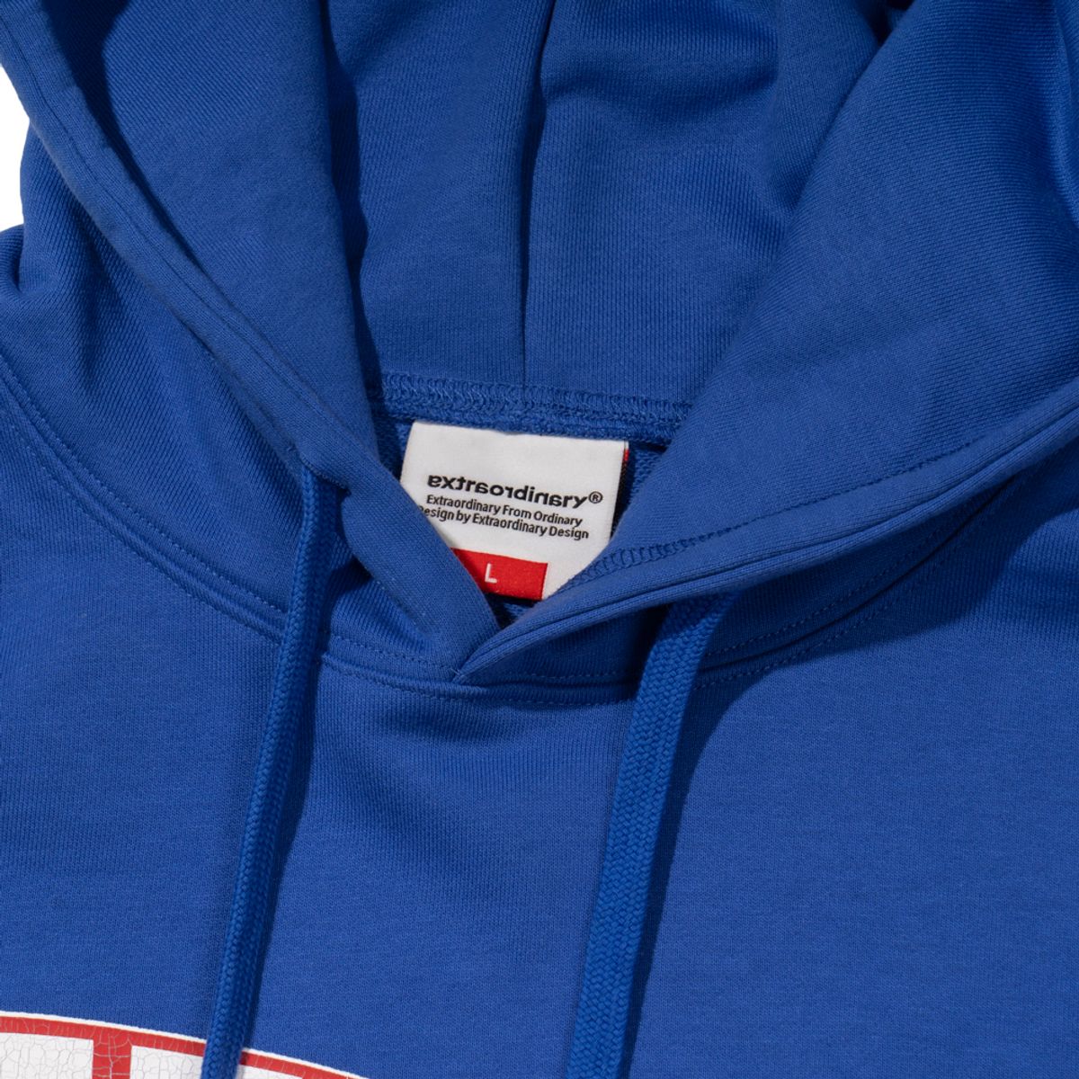 엑스트라오디너리(EXTRAORDINARY) EX ARCH LOGO PRINT HOODIE  BLUE