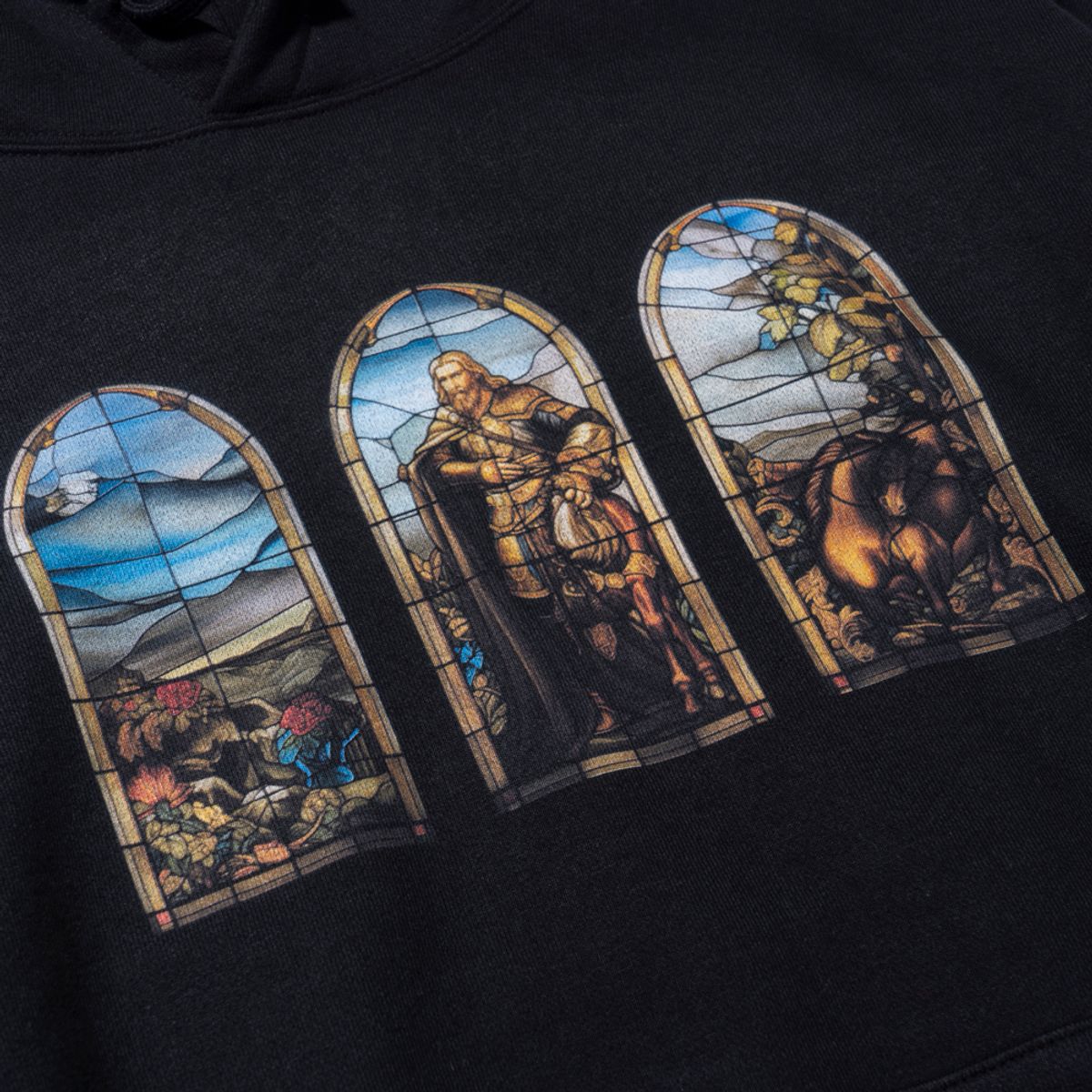 엑스트라오디너리(EXTRAORDINARY) STAINED GLASS HOODIE  BLACK