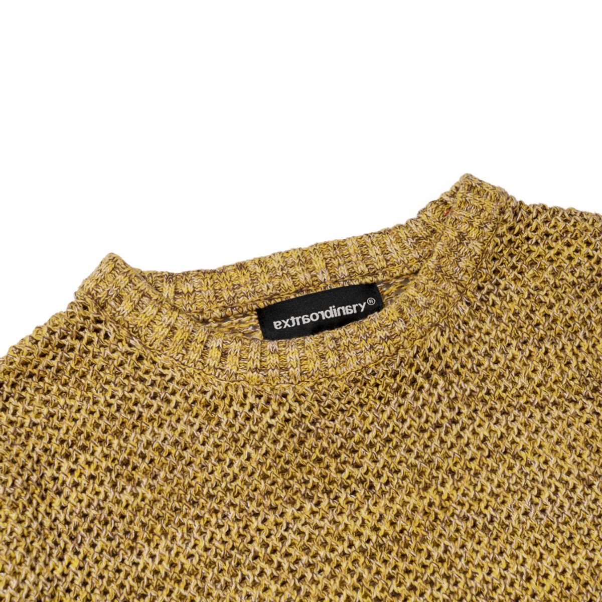 엑스트라오디너리(EXTRAORDINARY) NET MIX SWEATER  YELLOW