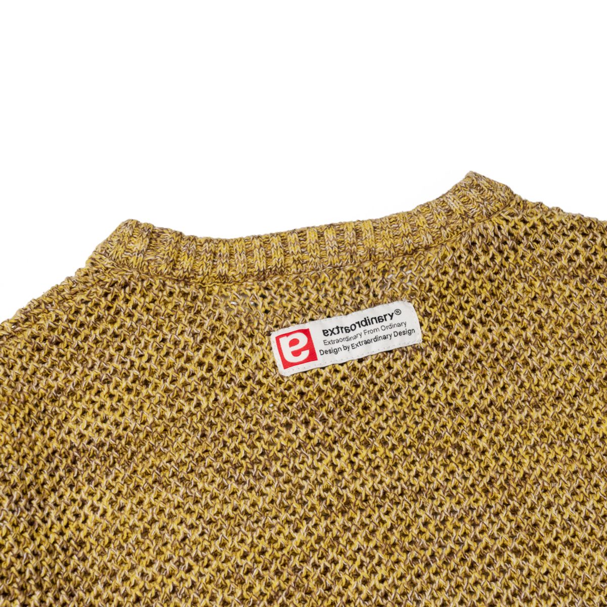 엑스트라오디너리(EXTRAORDINARY) NET MIX SWEATER  YELLOW