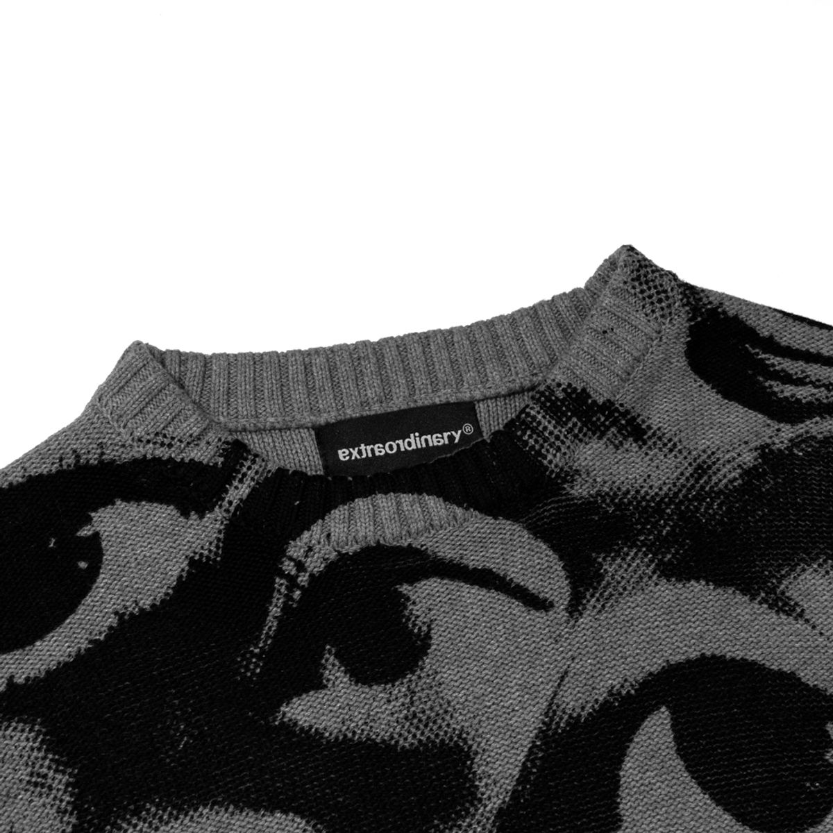 엑스트라오디너리(EXTRAORDINARY) EYES PRINTING SWEATER  M/GREY
