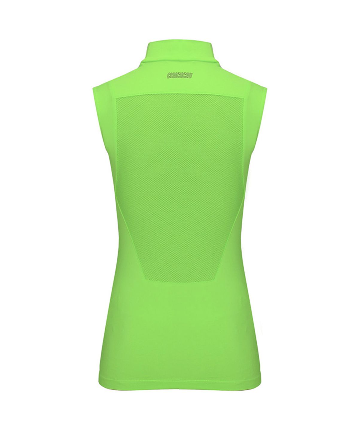 츄쿠츄(CHUCUCHU) C23M-TS019W 스컬 백 메쉬 하프넥 탑 (Green)