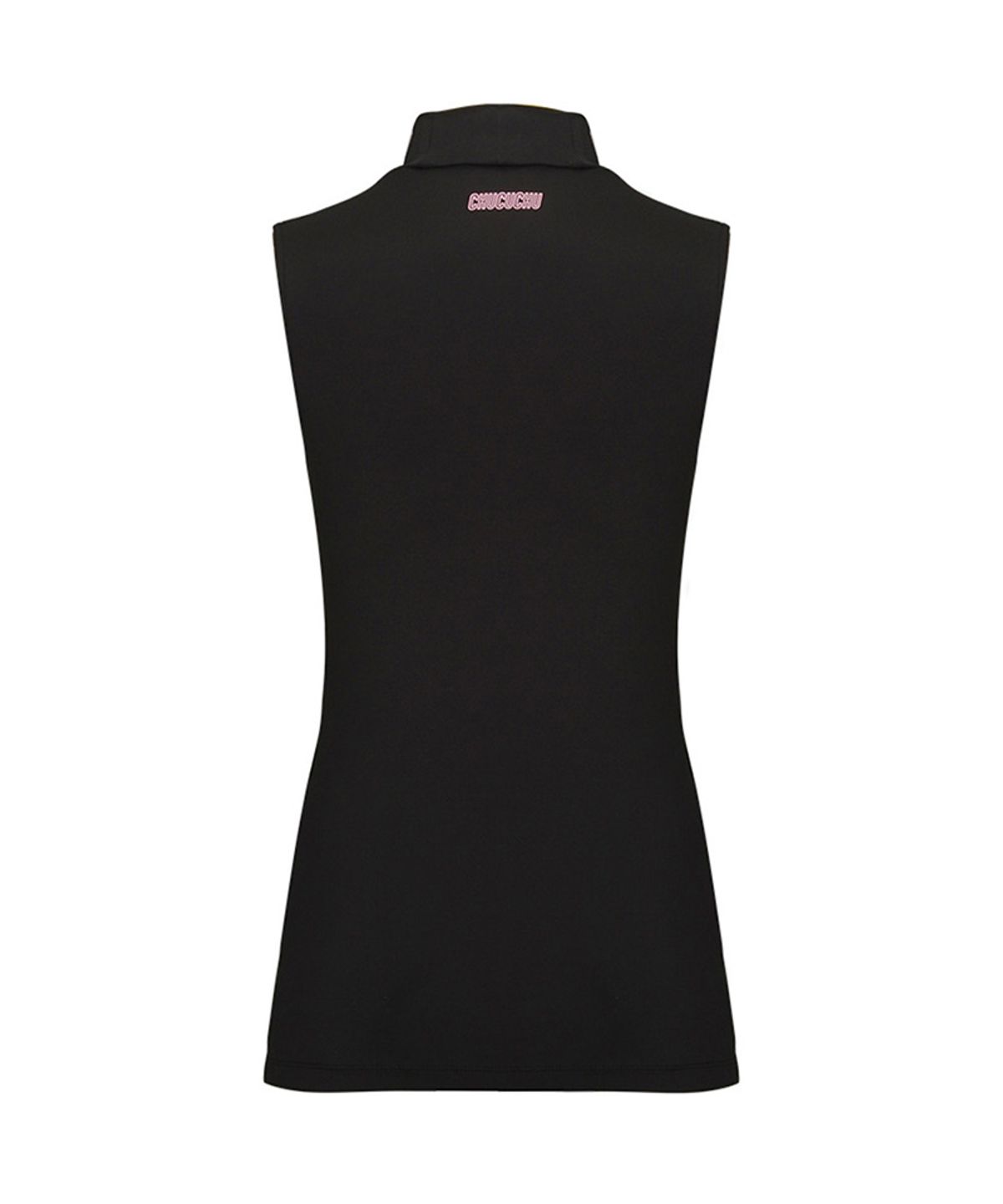 츄쿠츄(CHUCUCHU) C23M-TS020W프론트 메쉬 하프넥 탑 (Black)