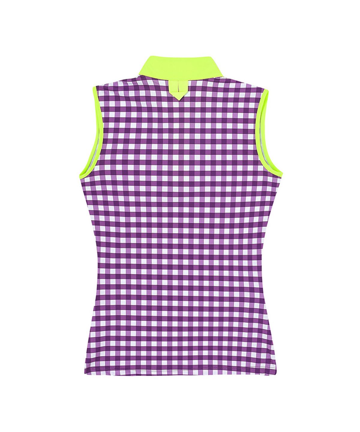 츄쿠츄(CHUCUCHU) C23M-TS009W 깅엄 체크 탑 (Purple)