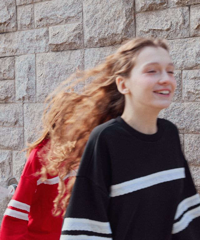 MUSINSA公式 | RONRON TORCHON RIBBON LACE SWEATSHIRT BLACK