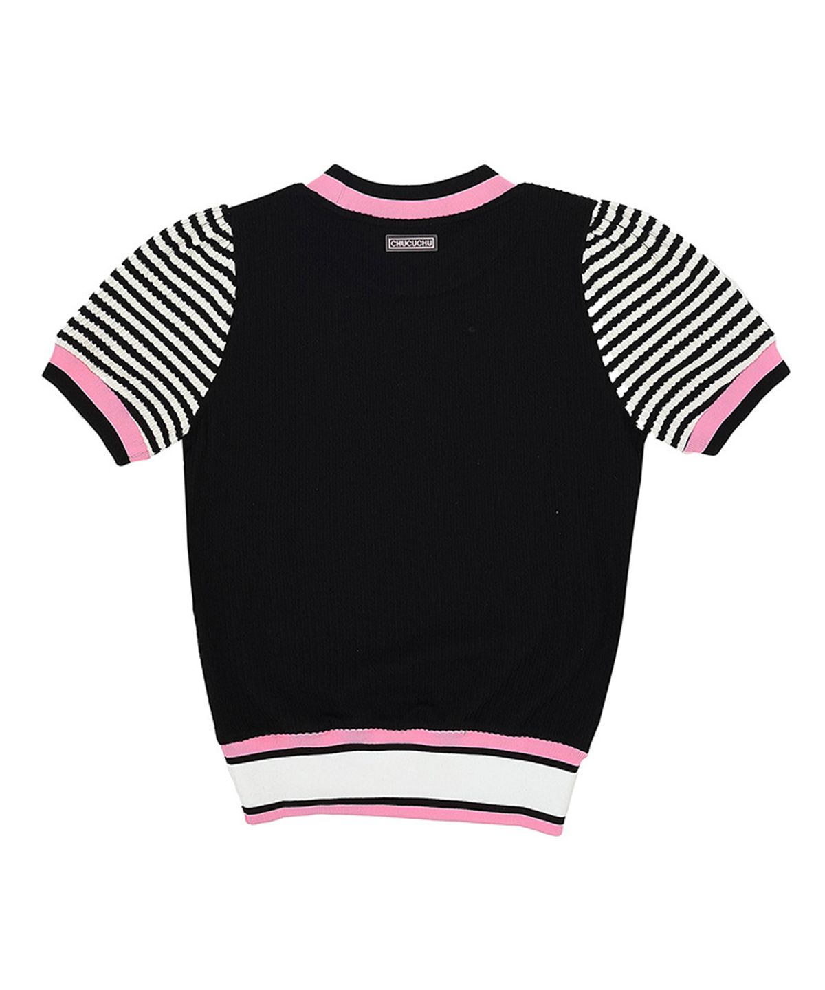 츄쿠츄(CHUCUCHU) C23M-TS005W 스트라이프 탑 (Black)