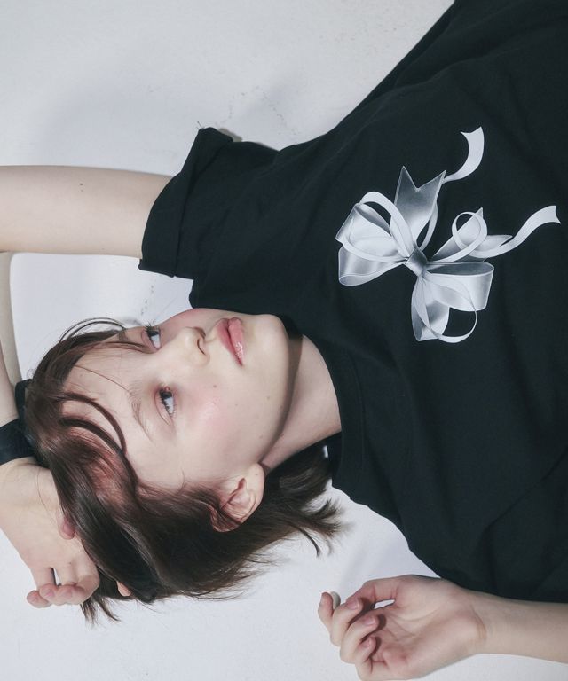 ★2024SS新作★RONRON★POINT RIBBON BASIC FIT T SHIRT MUSINSA | RONRON POINT RIBBON BASIC FIT T SHIRT WHITE