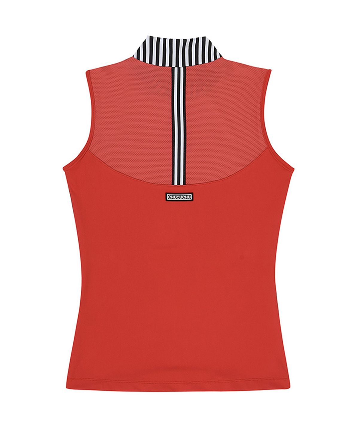 츄쿠츄(CHUCUCHU) C23M-TS013W 넥 포인트 하프 탑 (Red)