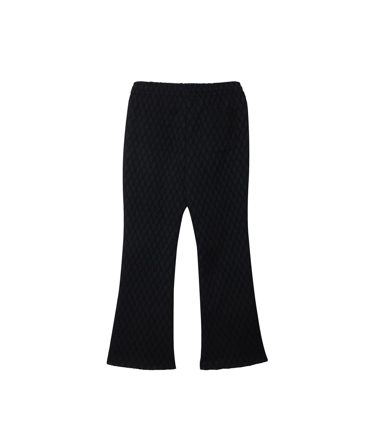 320쇼룸(320SHOWROOM) Jacquard drawstring bootcut banding pants Black