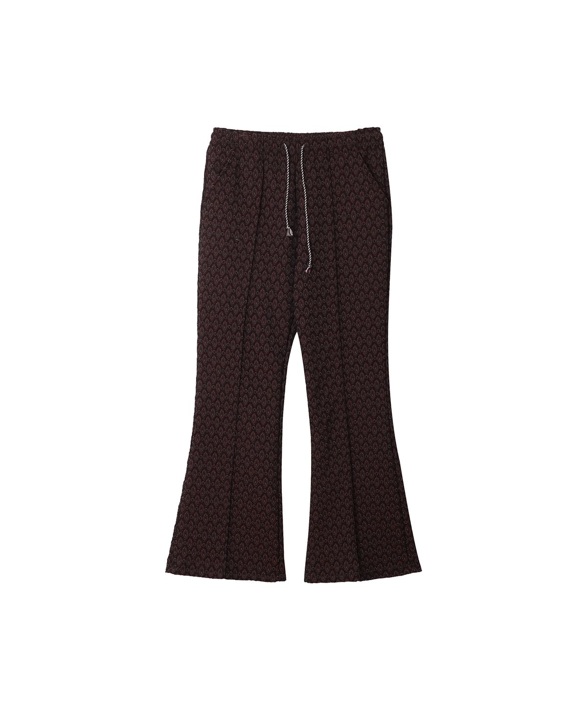320쇼룸(320SHOWROOM) Jacquard drawstring bootcut banding pants Brown