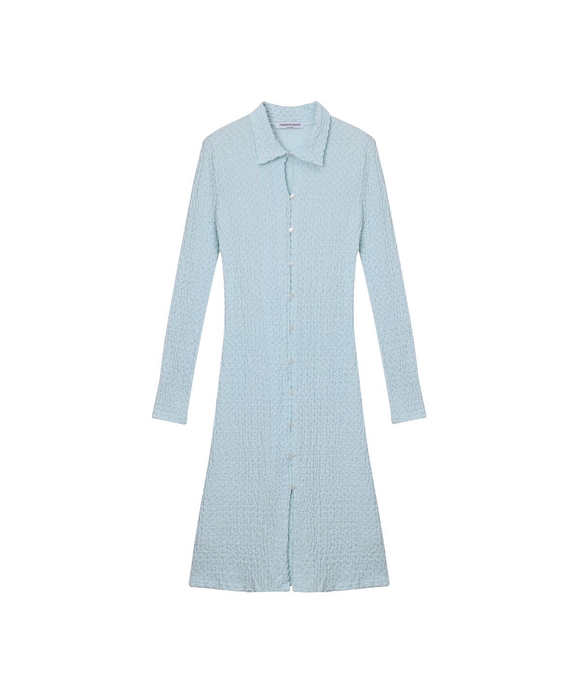 320쇼룸(320SHOWROOM) Shirt collar wrinkled dress Mint