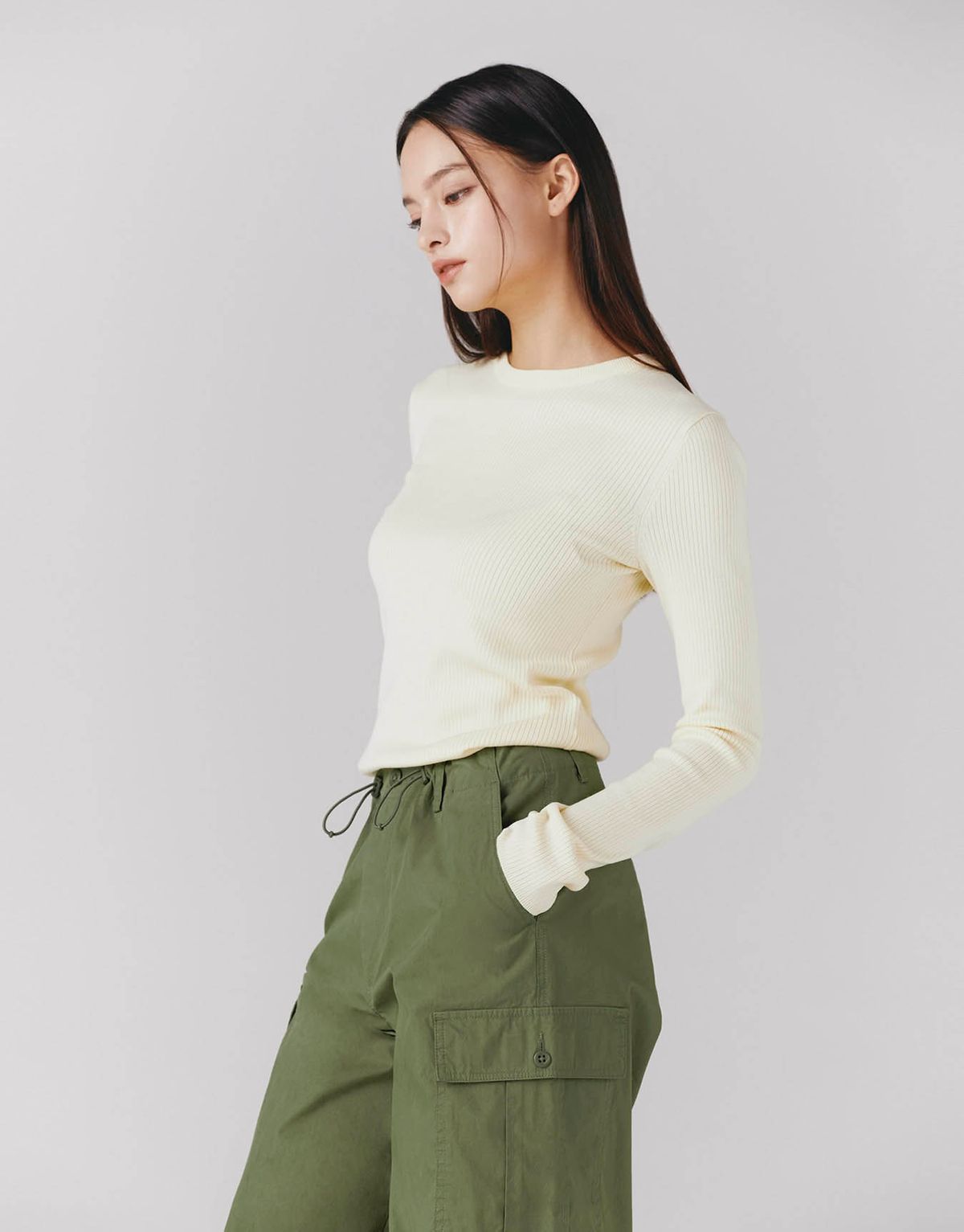 지오다노(GIORDANO) 골지 라운드넥 니트(12GG) 354508 [5color]