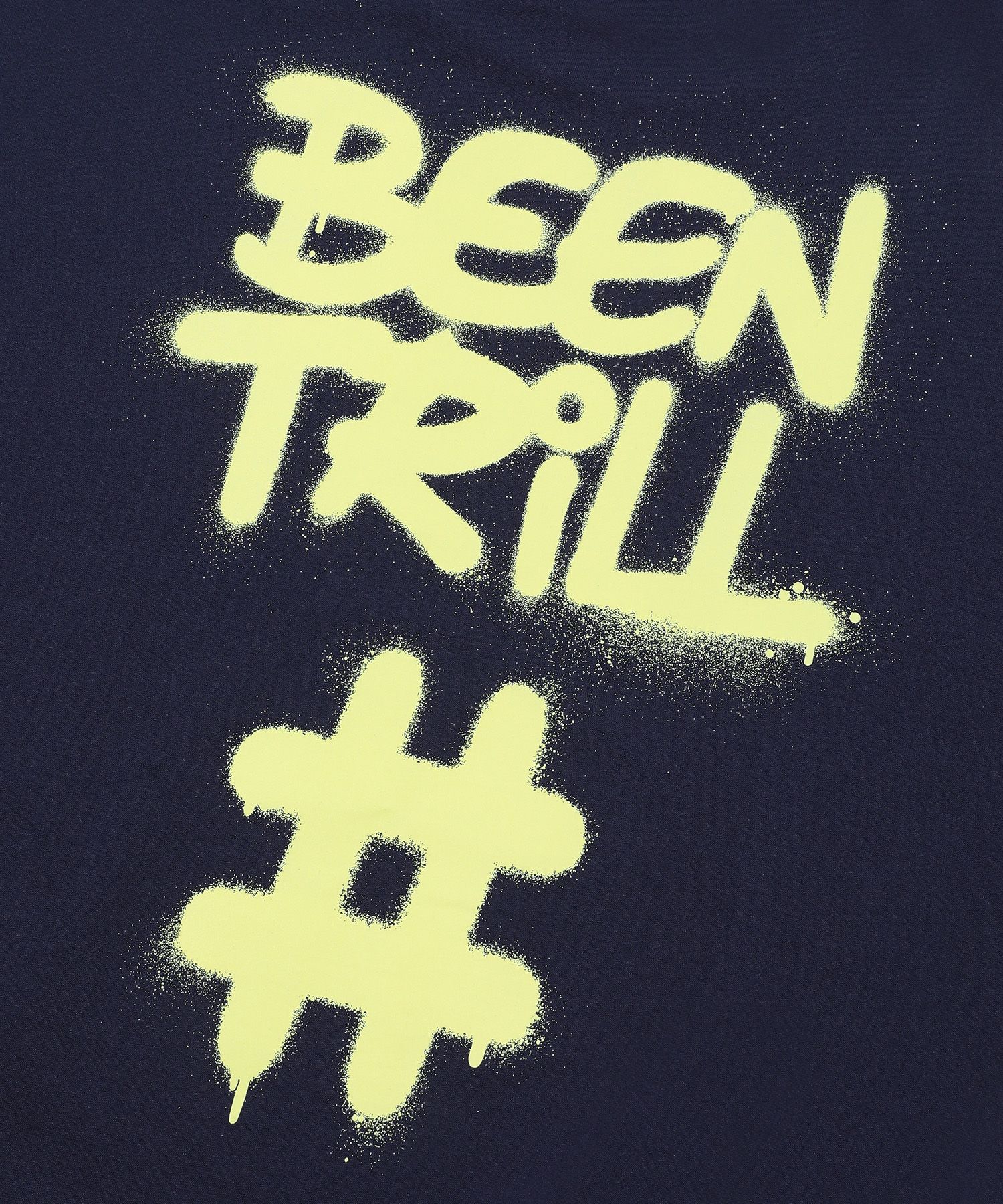 MUSINSA | BEENTRILL Spray Hashtag Overfit Sweatshirt (Violet)