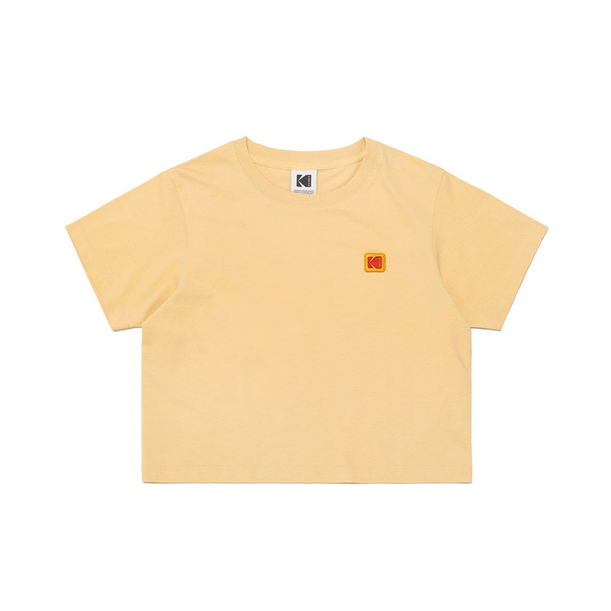 코닥(KODAK) 시그니처 로고 아스킨 반팔 티셔츠 우먼 YELLOW