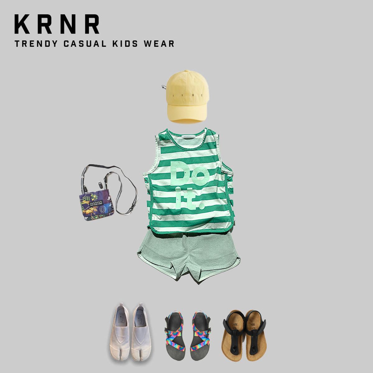 쿠르나르(KRNR) 민소매 스트라이프 두잇 나시