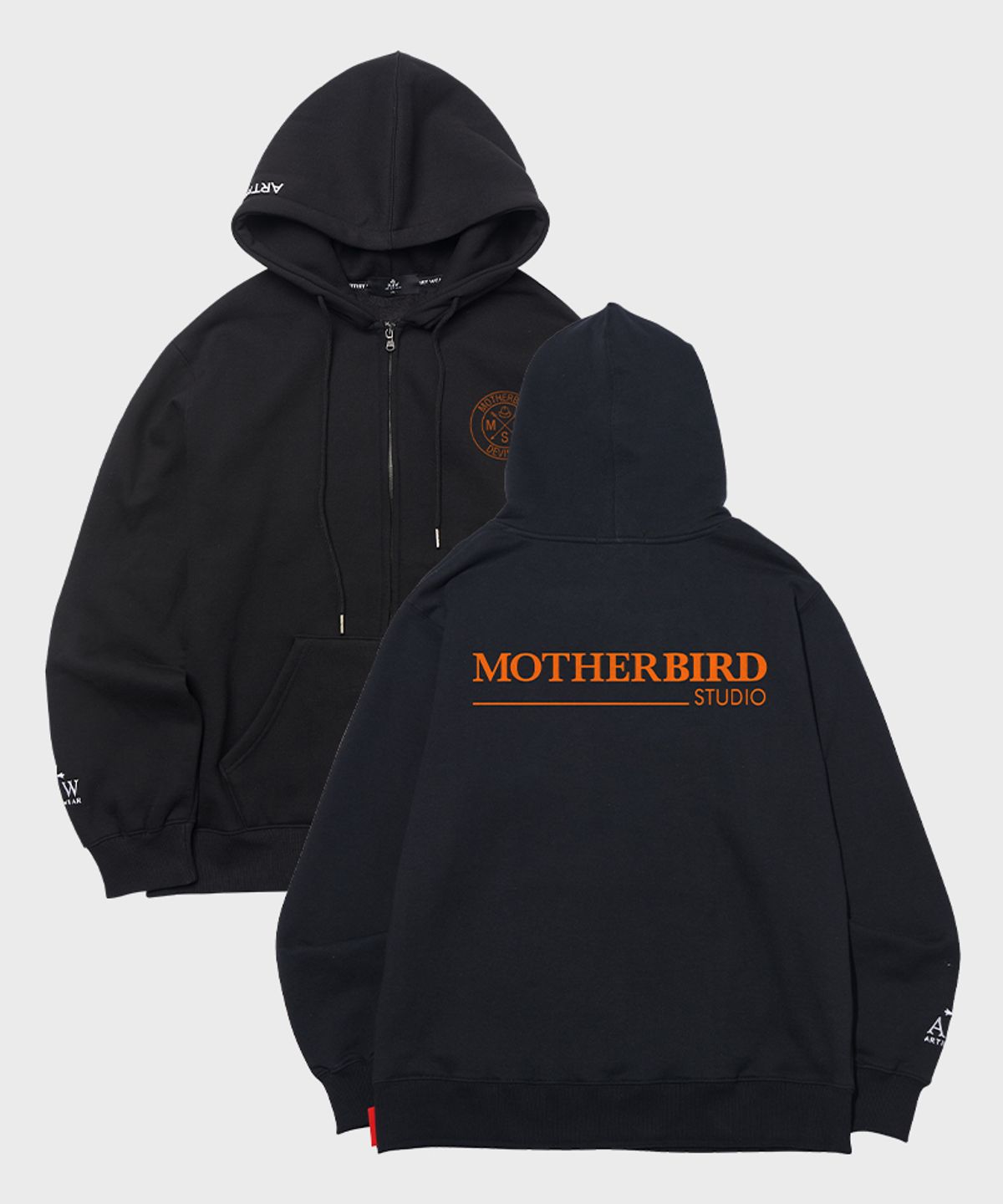 아티스트웨어(ARTISTWEAR) [ATW X 마더버드] MSD 패치 후드집업