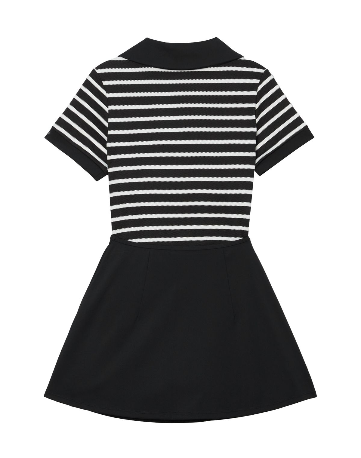 질스튜어트액세서리(JILLSTUART ACC) 블랙 스트라이프 투피스 수영복 (랩스커트 포함)