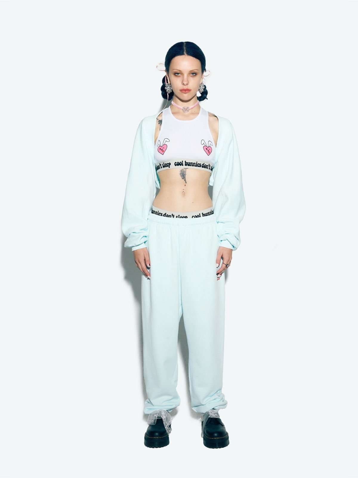 에즈이프 캘리(ASIF CALIE) RIBBON JOGGER PANTS SKYBLUE