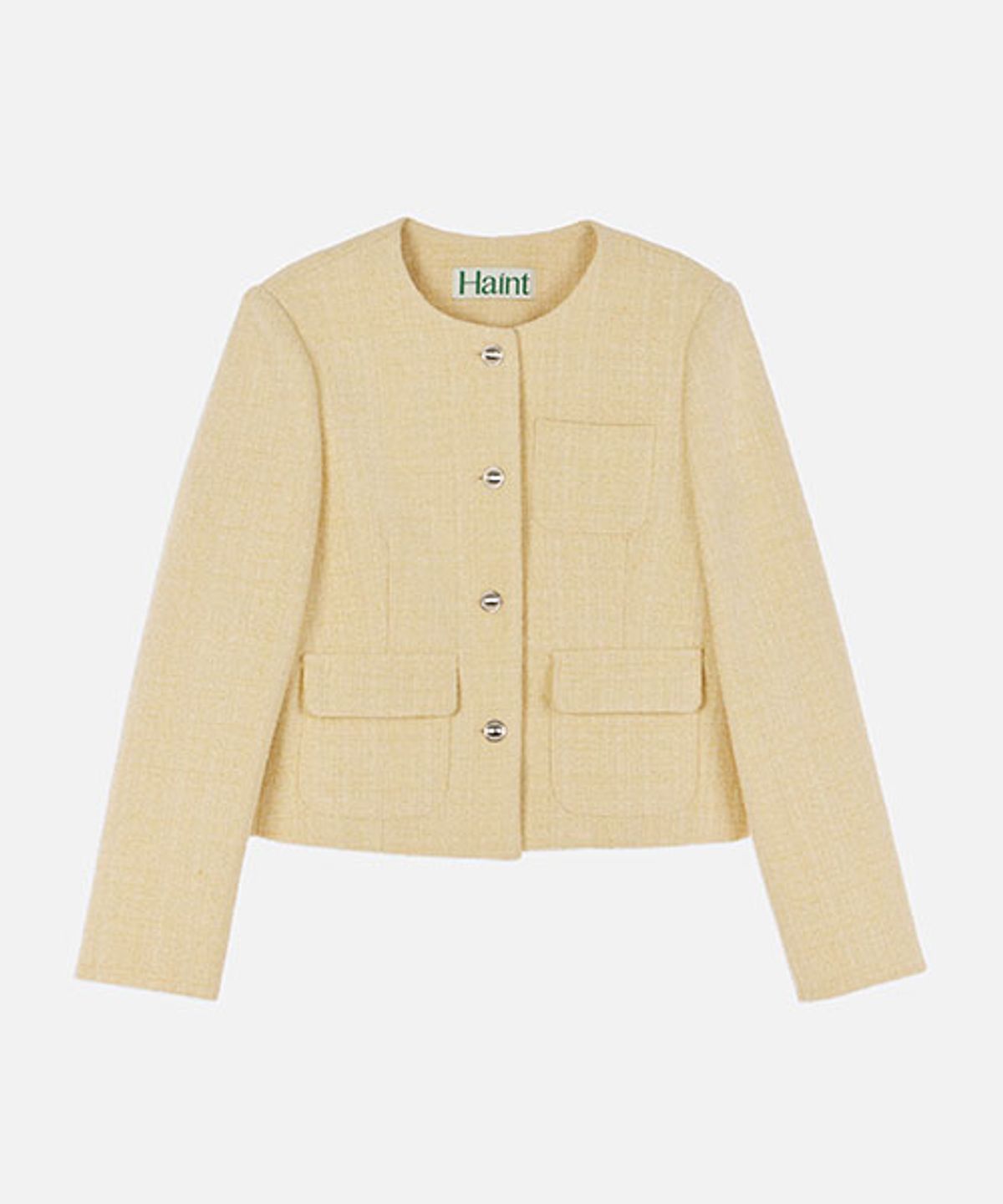 헤인트(HAINT) SAINT NO COLLAR TWEED JACKET