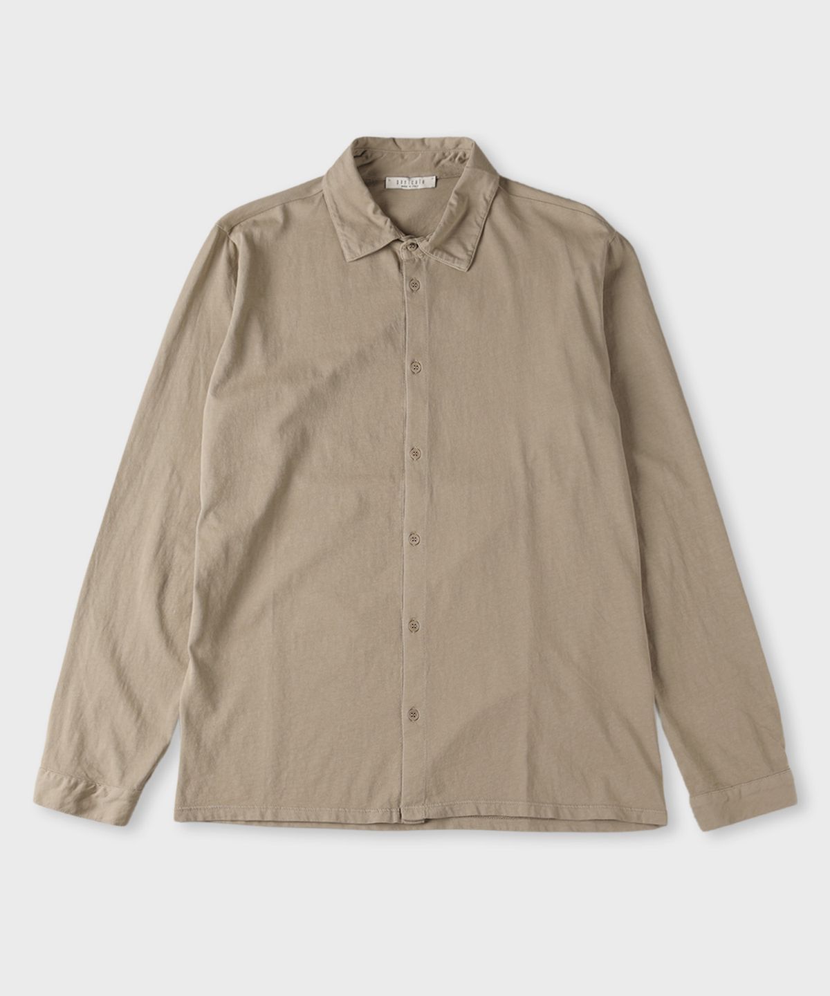 빠니깔레(PANICALE) 베이지 슬림핏 다잉 면 셔츠