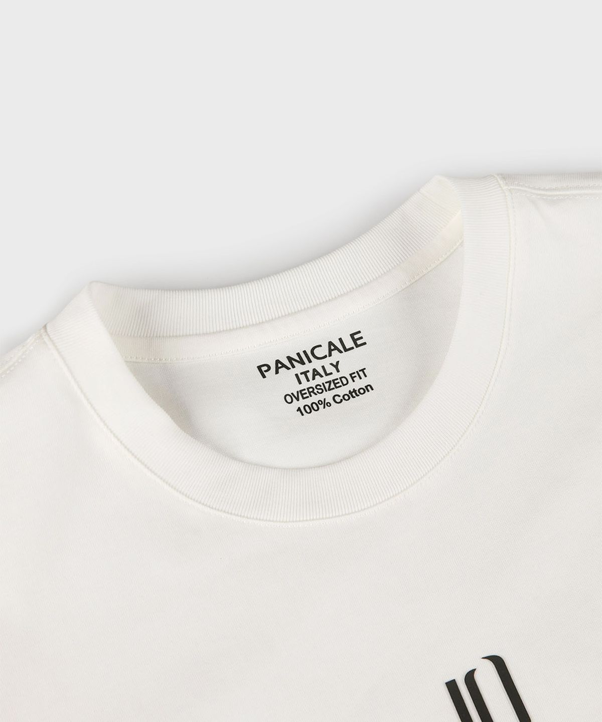 빠니깔레(PANICALE) 아이보리 로고 반팔 티셔츠