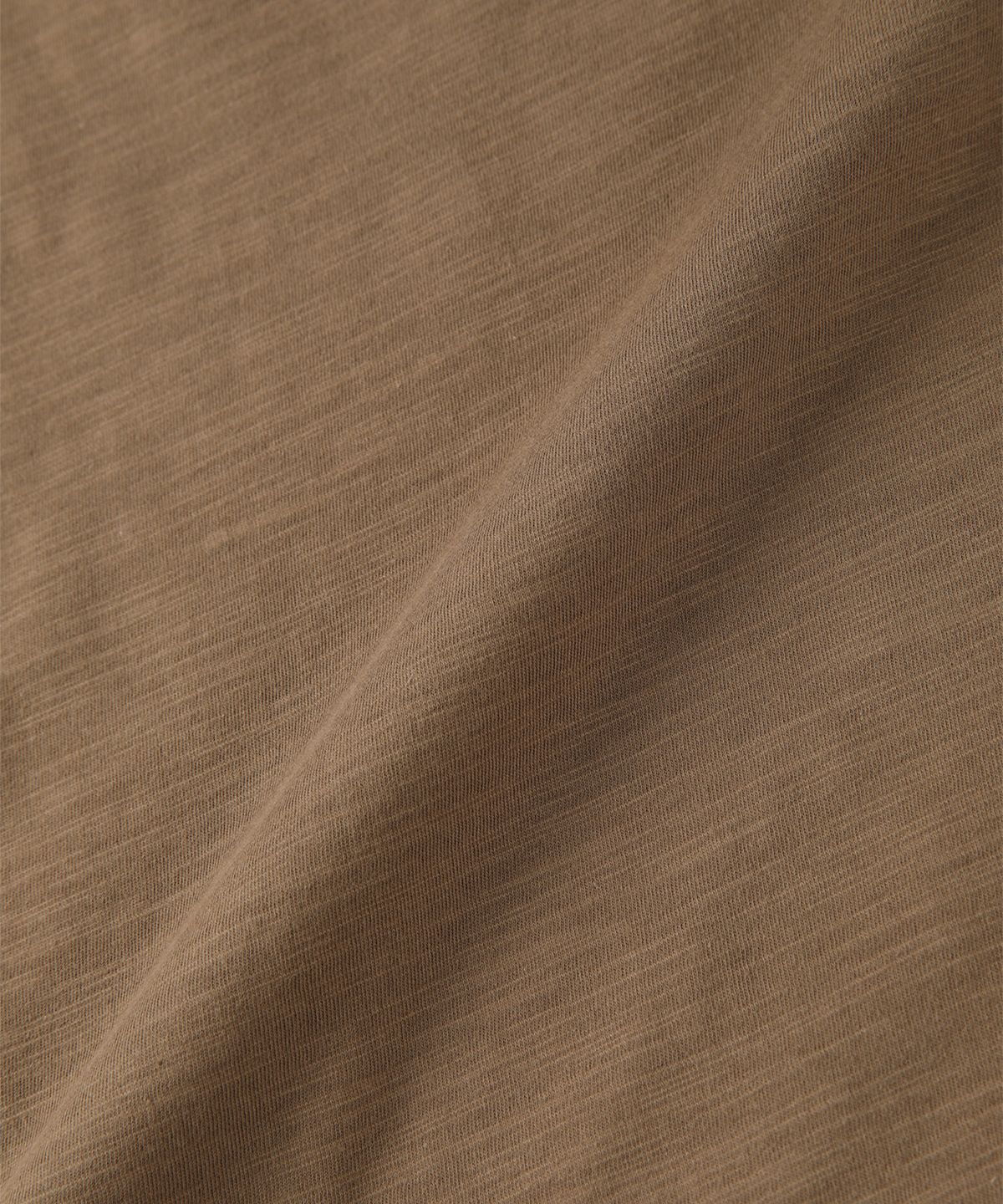 빠니깔레(PANICALE) 베이지 슬러브 코튼 스티치 반팔 티셔츠