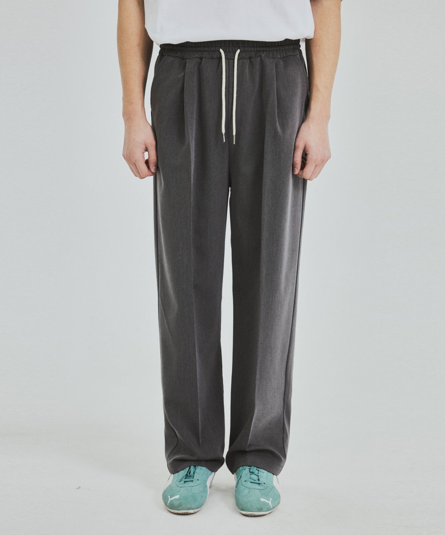【SATIIIZ】Kincheu Summer Nylon Banding Pants MUSINSA | WEDNESDAY OASIS Easy TR semi-wide banding slacks