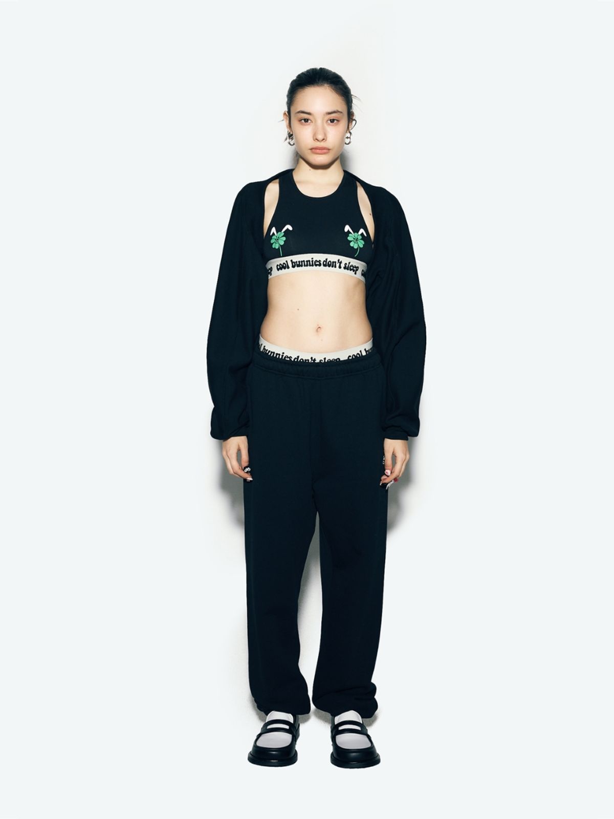 에즈이프 캘리(ASIF CALIE) RIBBON JOGGER PANTS BLACK