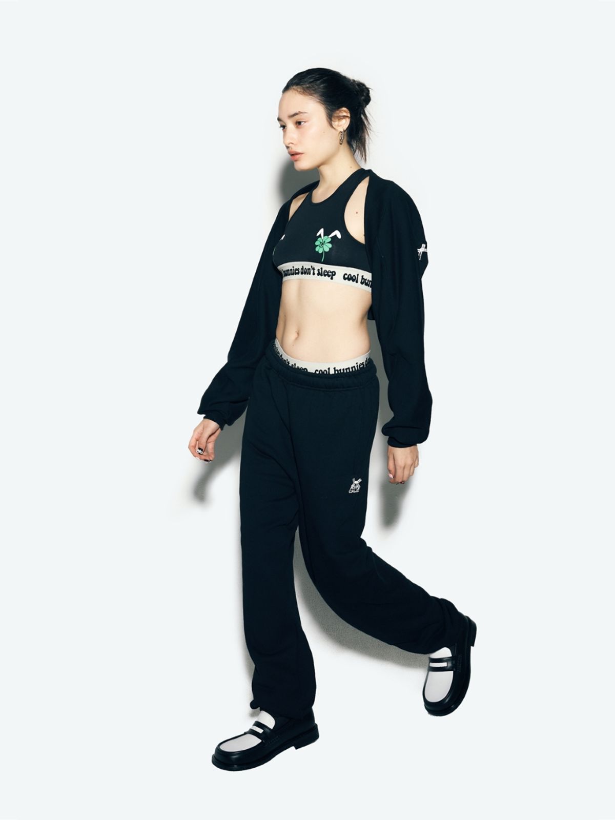 에즈이프 캘리(ASIF CALIE) RIBBON JOGGER PANTS BLACK